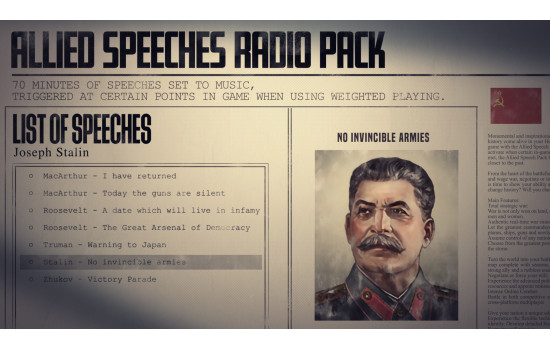Hearts of Iron IV: Allied Speeches Pack