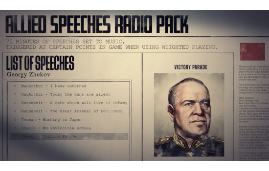 Hearts of Iron IV: Allied Speeches Pack
